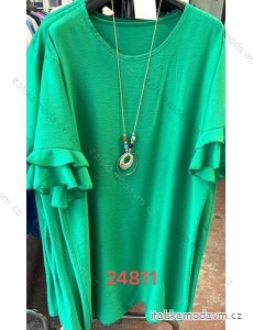 Šaty oversize voľnočasové s príveskom krátky rukáv dámske (S/M/L ONE SIZE) TALIANSKA MÓDA IMM24M24811