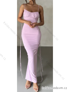 Šaty dlhé elegantné na ramienka dámske (S/M ONE SIZE) TALIANSKA MÓDA IMPBB24B24681