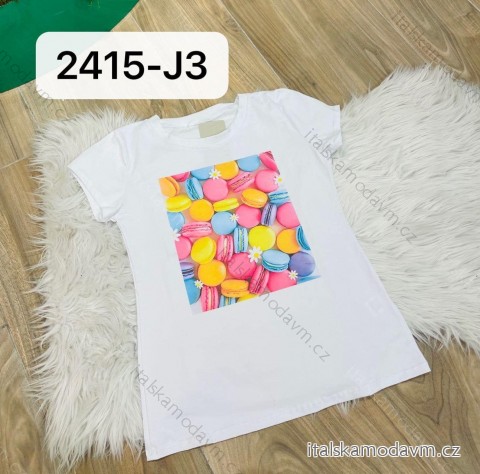 Tričko krátky rukáv dámske (S/M ONE SIZE) TALIANSKA MÓDA IMM24M2415E