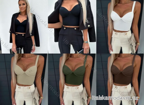 Croptop na ramienka dámsky (S/M ONE SIZE) TALIANSKA MÓDA IMPLP2480760045