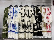 Šaty boho krátky rukáv dámske (S/M/L ONE SIZE) TALIANSKA MÓDA IMWGS24058