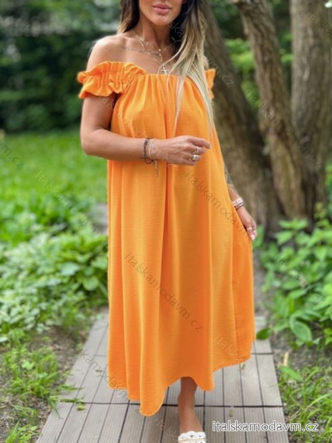 Šaty dlhé letné oversize na ramienka dámske (S/M/L ONE SIZE) TALIANSKA MÓDA IMWCN24062