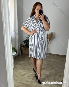 Košeľové šaty  dlhý rukáv dámska (50/52 ONE SIZE) TALIANSKA MODA IMSM24MEREDIT