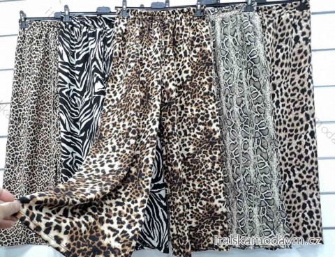 Nohavice dlhé letné oversize leopard dámske (S/M/L ONE SIZE) TALIANSKA MÓDA IMWCP24265