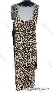 Šaty dlhé elegantné leopard na ramienka dámske (S/M ONE SIZE) TALIANSKA MÓDA IMM24M34273