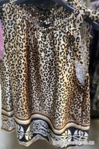 Tielko top leopard letný satén dámske (S/M ONE SIZE) TALIANSKA MóDA IMM24M5810