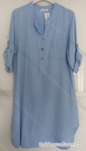 Košeľové šaty mušelínové 3/4 rukáv dámska (42/44/46) TALIANSKA MODA IMSM24004/DUR
