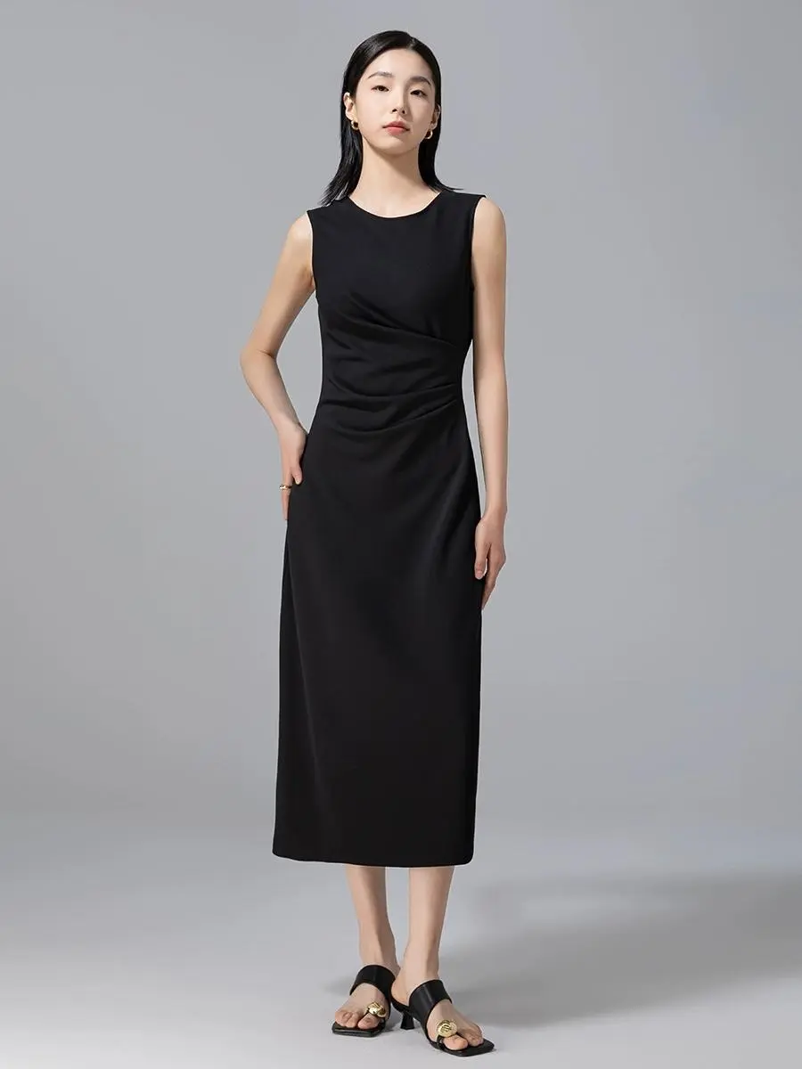 Šaty elegantné letné bez rukávov dámske (S/M ONE SIZE) TALIANSKA MÓDA IMPGM2412014