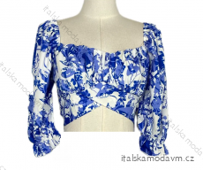 Croptop elegantný krátky rukáv dámsky (S/M ONE SIZE) TALIANSKA MÓDA IMPBB24B11253A