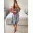 Šaty krátké letní krátký rukáv dámské (S/M/L ONE SIZE) ITALSKÁ MÓDA IMM24M12630