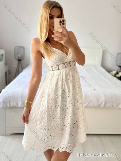 Šaty letné boho krajkové na ramienka dámske (S/M ONE SIZE) TALIANSKA MÓDA IMPEM231202