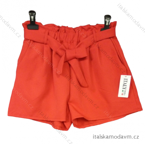 Kraťasy šortky letné dámske (S/M ONE SIZE) TALIANSKA MÓDA IMWOP22OP0234/DR červená S/M