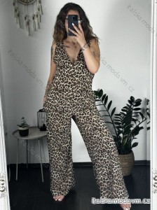 Overal letné dlhý leopard bez rukávov dámske (S/M ONE SIZE) TALIANSKA MÓDA IMM24M55717