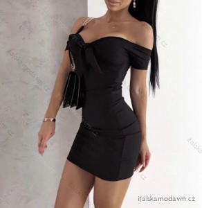 Šaty krátke carmen elegantné dámske (S/M ONE SIZE) TALIANSKA MÓDA IMPMD2420534a