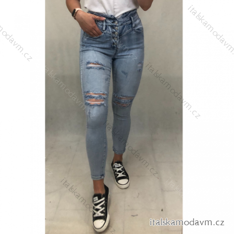 Rifle jeans dlhé dámske (XS-XL) M.SARA 212605-D S modrá