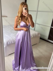 Šaty dlhé elegantné na ramienka dámske (S/M ONE SIZE) TALIANSKA MÓDA IMPBB24B23832/DU