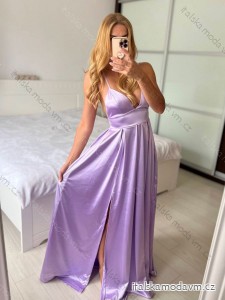 Šaty dlhé elegantné na ramienka dámske (S/M ONE SIZE) TALIANSKA MÓDA IMPBB24B23832