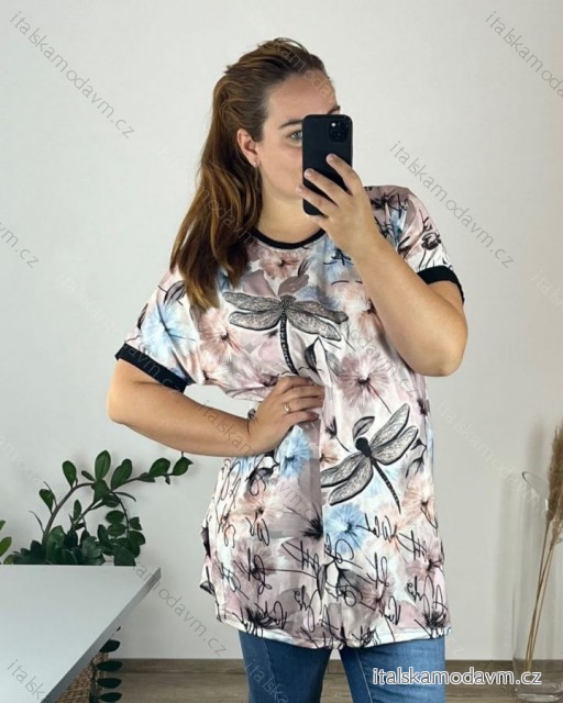 Tunika krátky rukáv dámska nadrozmer (54/56 ONE SIZE) TURECKÁ MODA TME249100