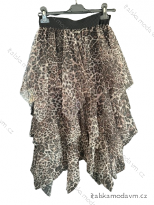 Sukňa dlhá tylová dámska leopard (S/M ONE SIZE) TALIANSKA MÓDA IMM22EL2298/DUR