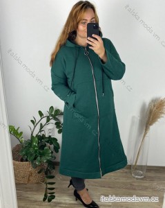 Mikina dlouhá oversize na zips s kapucňou dlhý rukáv dámska nadrozmer (54/56 ONE SIZE) TALIANSKA MÓDA IM424SIRINA/DR