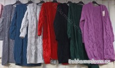 Cardigan dlhý pletený dlhý rukáv dámsky nadrozmer (50/52 ONE SIZE) TALIANSKA MÓDA IMSM24605