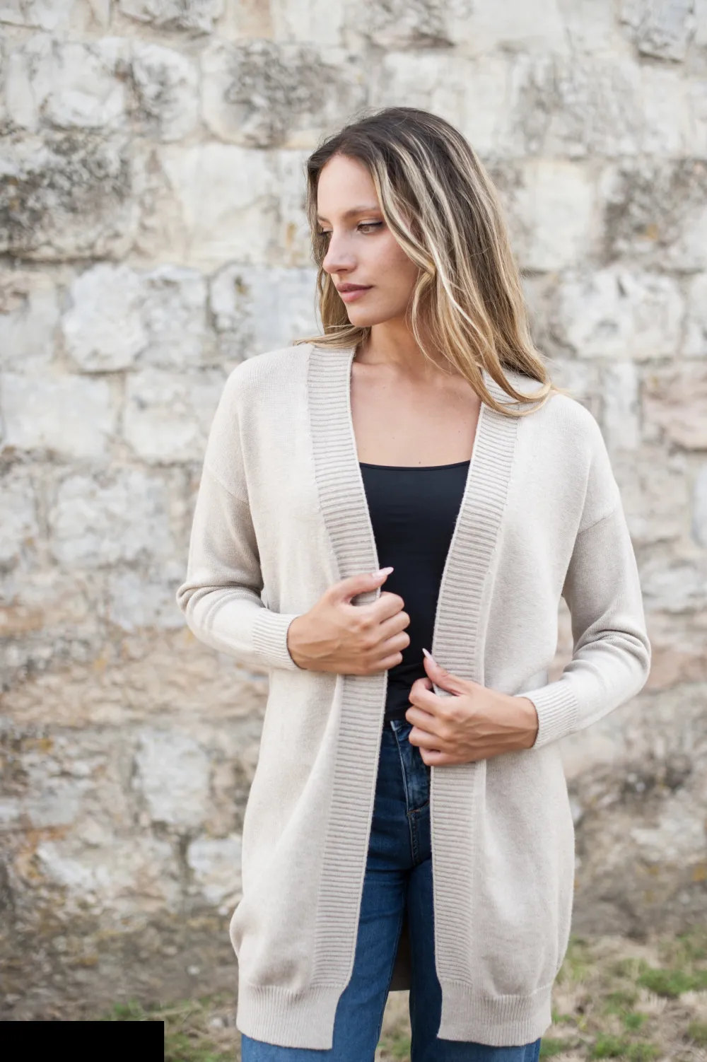 Cardigan teplý dlhý rukáv dámsky (S/M ONE SIZE) TALIANSKA MÓDA IMPBB24Z5318