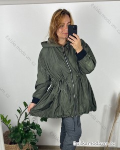 Bunda oversize s kapucňou dámska nadrozmer (54/56 ONE SIZE) TALIANSKA MÓDA IM424LIFE