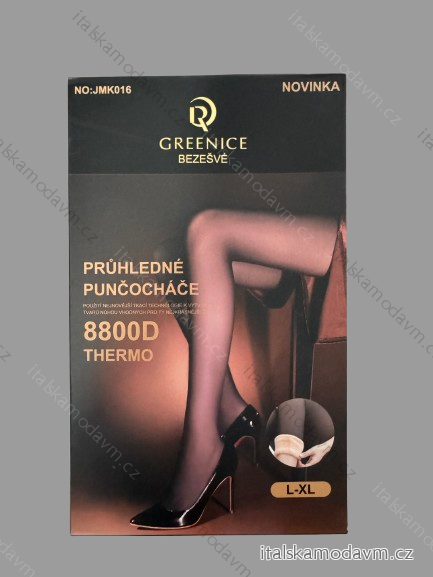 Punčocháče průhledné  bezešvé teplé thermo (L-XL, 2XL-3XL GREENICE JMK016/DUR _barva viď foto L / XL