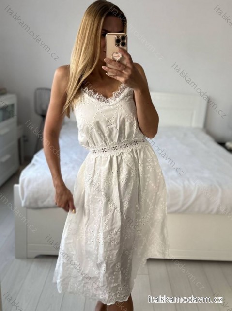 Šaty letné boho krajkové na ramienka dámske (S/M ONE SIZE) TALIANSKA MÓDA IMPEM231128