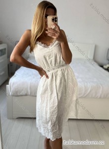 Šaty letné boho krajkové na ramienka dámske (S/M ONE SIZE) TALIANSKA MÓDA IMPEM231128/DU