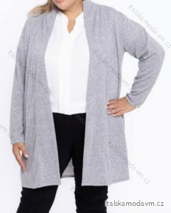 Cardigan teplý dlhý rukáv dámsky nadrozmer (48/50/52 ONE SIZE) TALIANSKA MÓDA IMD24388