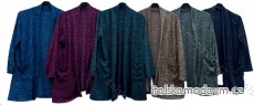 Cardigan teplý dlhý rukáv dámsky nadrozmer (48/50/52 ONE SIZE) TALIANSKA MÓDA IMD24389