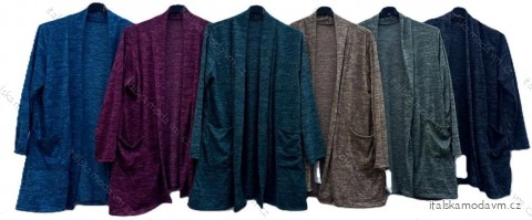 Cardigan teplý dlhý rukáv dámsky nadrozmer (48/50/52 ONE SIZE) TALIANSKA MÓDA IMD24389