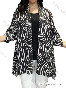 Cardigan slabý 3/4 dlhý rukáv dámsky nadrozmer (48/50/52 ONE SIZE) TALIANSKA MÓDA IMD24405