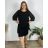 Šaty elegantní krátký rukáv dámské nadrozměr (XL/2XL/3XL ONE SIZE) ITALSKÁ MÓDA IMD24035