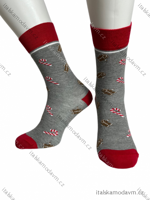 Ponožky veselé vianočné slabé pánske cukrovinky CRAZY SOCKS (40-43,44-47) POĽSKÁ MÓDA DPP21212