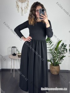 Šaty dlhé elegantný dlhý rukáv dámske (S/M/L ONE SIZE) TALIANSKA MÓDA IMM24M55931-2/DUR