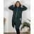 Mikina dlouhá oversize na zip s kapucí dlouhý rukáv dámská nadrozměr (56/58 ONE SIZE) ITALSKÁ MÓDA IMSM24HELENA