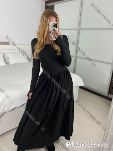 Šaty dlhé elegantný dlhý rukáv dámske (S/M ONE SIZE) TALIANSKA MÓDA IMM24M25599