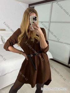 Tunika košeľová dlhý rukáv dámska (S/M/L ONE SIZE) TALIANSKA MÓDA IMM24M3297