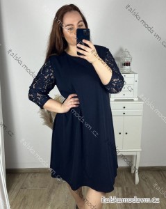 Šaty elegantní dlouhý  rukáv dámske nadrozmer (2XL/3XL/4XL ONE SIZE) TALIANSKA MóDA IM424VERONA/DUR