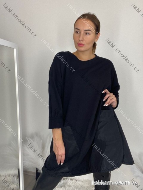 Šaty voľnočasové oversize dlhý rukáv dámske nadrozměr (M/L/XL ONE SIZE) TALIANSKA MÓDA IMPLI2433033