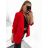 Sako elegantní dlouhý rukáv dámské (S/M/L ONE SIZE) ITALSKÁ MÓDA IMBM25011/DUR červená S/M/L