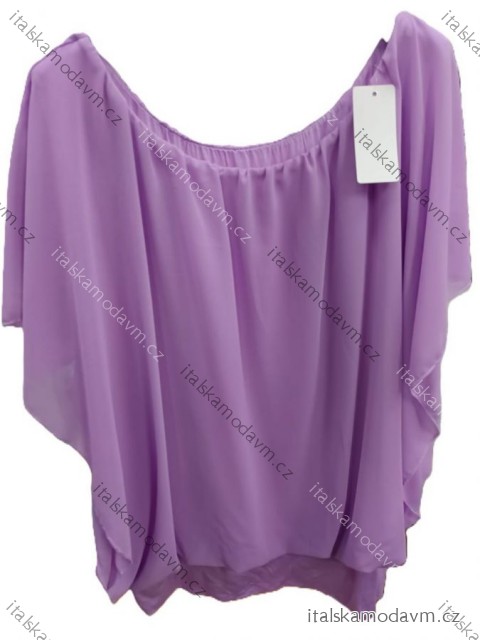 Blúzka šifónová krátky rukáv dámska (S/M/L ONE SIZE) TALIANSKA MÓDA IMSM25125